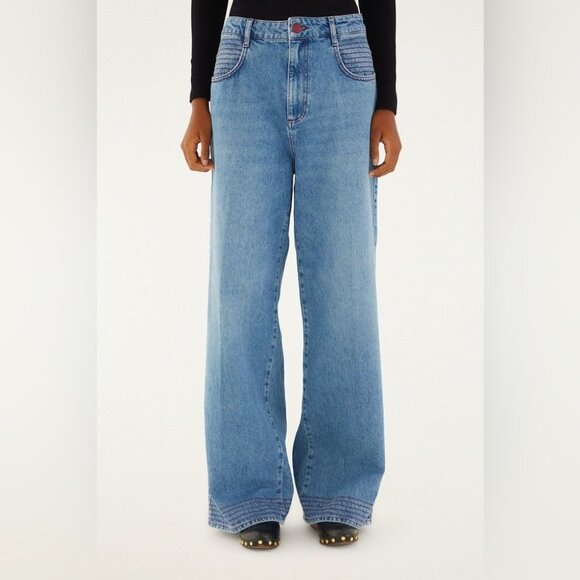 Farm Rio: Denim / Jeans Wide-Leg Pants - Picture 4 of 8